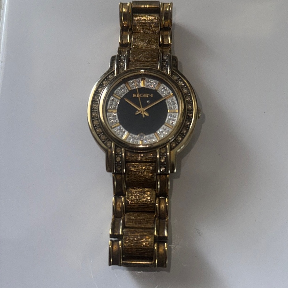 Elgin Gold and Black Men's Watch